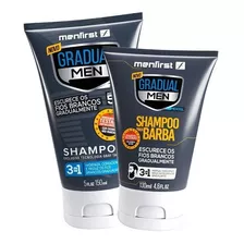 Combo Shampoo Gradual Men | Kit Escurecedor Cabelo E Barba
