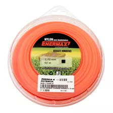 Nylon Enermax Guadaña Cuadrado 2.7 Mm X 60 Mts - Blister