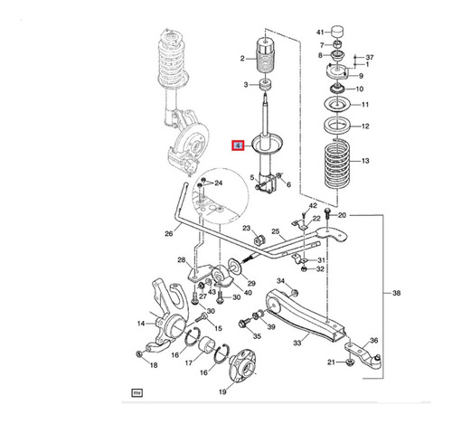 Amortiguador Delantero Izq/der Chevy Station Wagon 2000-2003 Foto 5