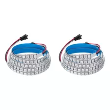 2 Tiras De Luces Led Ws2812b 5050smd 144 Con Circuito Rgb In