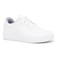 Zapatilla Juvenil De Cuero Escolar Pariss Ja24-cg817 Blanco