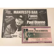 Paul Dianno Tocando Iron Maiden Ingresso & Flyer 13/12/2003