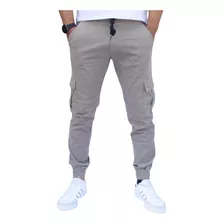 Pantalón Jogger Cargo Skinny De Gabardina Strech John Silver