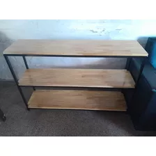 Rack Para Tv En Hierro Y Madera