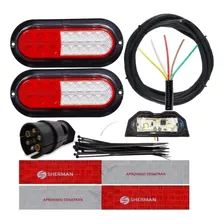 Kit Eletrico Carretinha Reboque Lanterna Led C Ré Prova Água