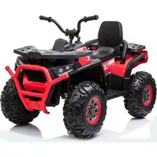 Cuatrimoto Electrica Niños Control 5 Motor 4x4 Llanta Goma Color Rojo