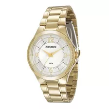 Relógio Mondaine Fem 94802lpmvde1 Dourado Lindo Elegante Cor Do Fundo Prata
