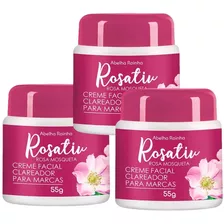 3 Creme Facial Clareador De Marcas No Rosto Rosa Mosqueta