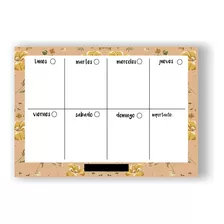 Planner Semanal Borrable A4 Imantado Flowers