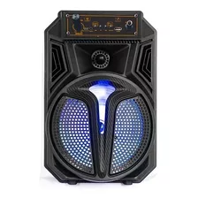 Parlante Bluetooth 6,5 Karaoke Portatil Luz Led Radiofm Usb 