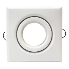 Spot Embutir Cuadrado Blanco Gu10 Apto Dicroica Led Tienda Objetos