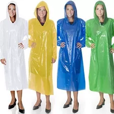 Capas De Chuva Descartável Coloridas - 30 Unidades