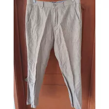 Pantalón Banana Republic 35x32 Aiden Fit Lino 