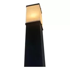 Farola Cubo E27 Led Aluminio Negra 80cm 2400 Fw