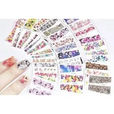 10 Planchitas Sticker Deco Uñas Al Agua Ydnis Maquillaje