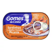 Sardinha Ao Molho De Tomate Picante Gomes Da Costa Lata 75g