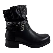 Botin Via Uno Negro Numero 35 Al 40 Liquidacion 12082408