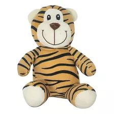 Pelúcia Safari Cks Toys 20cm Antialérgica Bebês +2 Meses Cor Tigre