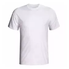 Kit (12 Un) Camiseta Básica Redonda 1/2 Malha 100% Algodão