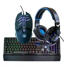 Combo Kit Gamer Teclado Mouse Auriculares Tkot Messier 45 