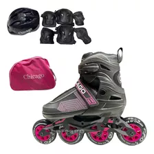 Kit Patines Semiprofesionales Chicago Antichoque Linea