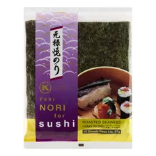 Alga Para Sushi E Temaki Yaki Nori Genroku Pacote 27g 10 Unidades