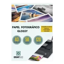 Papel Fotográfico Glossy 120grs Tamaño A3 50 Hojas Pgc