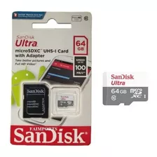 Cartão De Memoria 64gb Micro Sd Cl10 80mb/s Ultra Sandisk