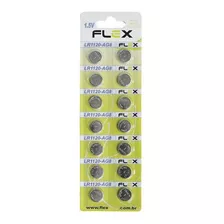 Bateria Botão Alcalina Flex 1.5v Cartela 14 Un Fx-lr1120/ag8