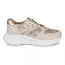 Zapatilla Casual Mujer Cuero Viale Vain/champ Rec-2402