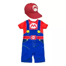 Fantasia Masculina Mario Com Chapéu