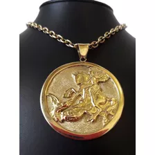 Pingente São Jorge Medalha 20 Gramas Ouro 18k