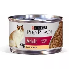 12 Latas Pro Plan Gato Adulto De Pollo Con Arroz