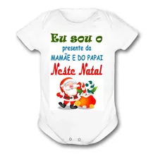 Body Papai Noel Bebê Natal Infantil Menino Promoção