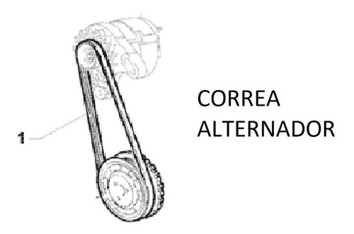 Correa Alternador Accesorios Fiat Palio Siena 1.3 Sin Aire Foto 2