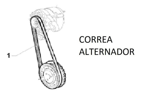 Correa Alternador Accesorios Fiat Uno Y Fiorino Fire 1.3 8v Foto 2