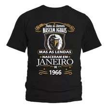 Camisa Camiseta As Lendas Nasceram Em Janeiro Escolha O Ano
