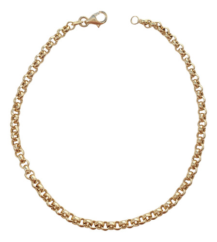 Pulseira Elo Português De Ouro Amarelo 18k 750 19cm Amarelo 19 Cm