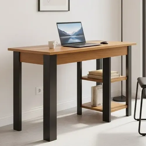 Mesa De Jantar Industrial 90cm Ideal P/refeições Mel