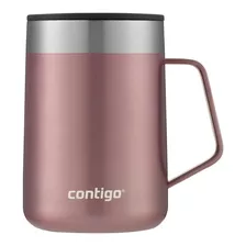 Caneca Térmica Com Alça Em Aço Inox Contigo ® 414ml Rose