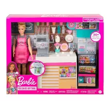  Muñeca Cafeteria Barbie Set Juego Cafe Y Batidos Accesorios