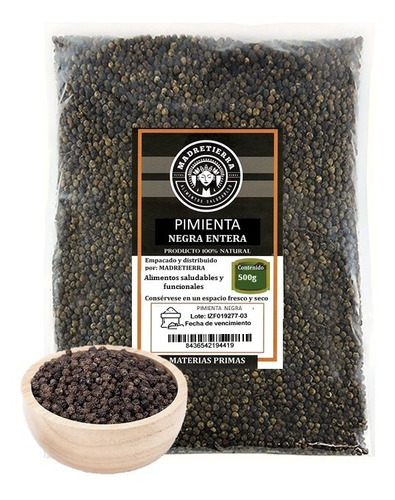 Pimienta Negra En Pepas X500g - g a $54