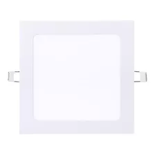 Luminaria Plafon Led 18w Embutir 17x17 Quadrado Branco Frio