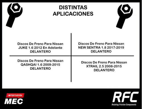 Discos De Freno Para Nissan New Sentra 1.8 2017-2019 Foto 2