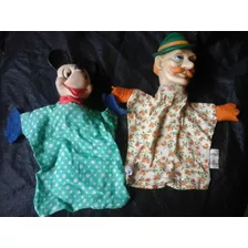 2 Marionetes Fantoches Antigos E Originais Disney