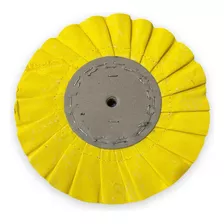 Disco/boina Plissado Amarelo 25cm - Brilho Alumínio Inox Cm