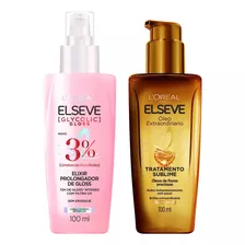 Kit Elseve Sérum Glycolic Gloss + Óleo Extraordinário Loréal