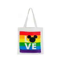 Bolsa Sacola Disney Mickey Love Arco-íris Original 33x40 Cm