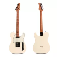 Guitarra Eléctrica Telecaster Pro Luxars Micros Alnico Color Vintage White Material Del Diapasón Maple Orientación De La Mano Diestro