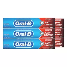 Kit 6 Pasta Creme Dental Oral-b Anticarie 1 2 3 70g Cada